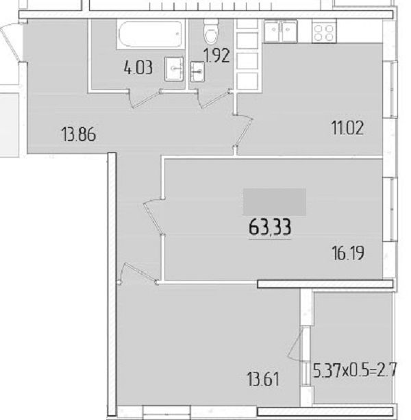 Продам 2-х комнатную квартиру в районе ЖД Вокзала, 67 Жемчужина ID 51423 (Фото 2)